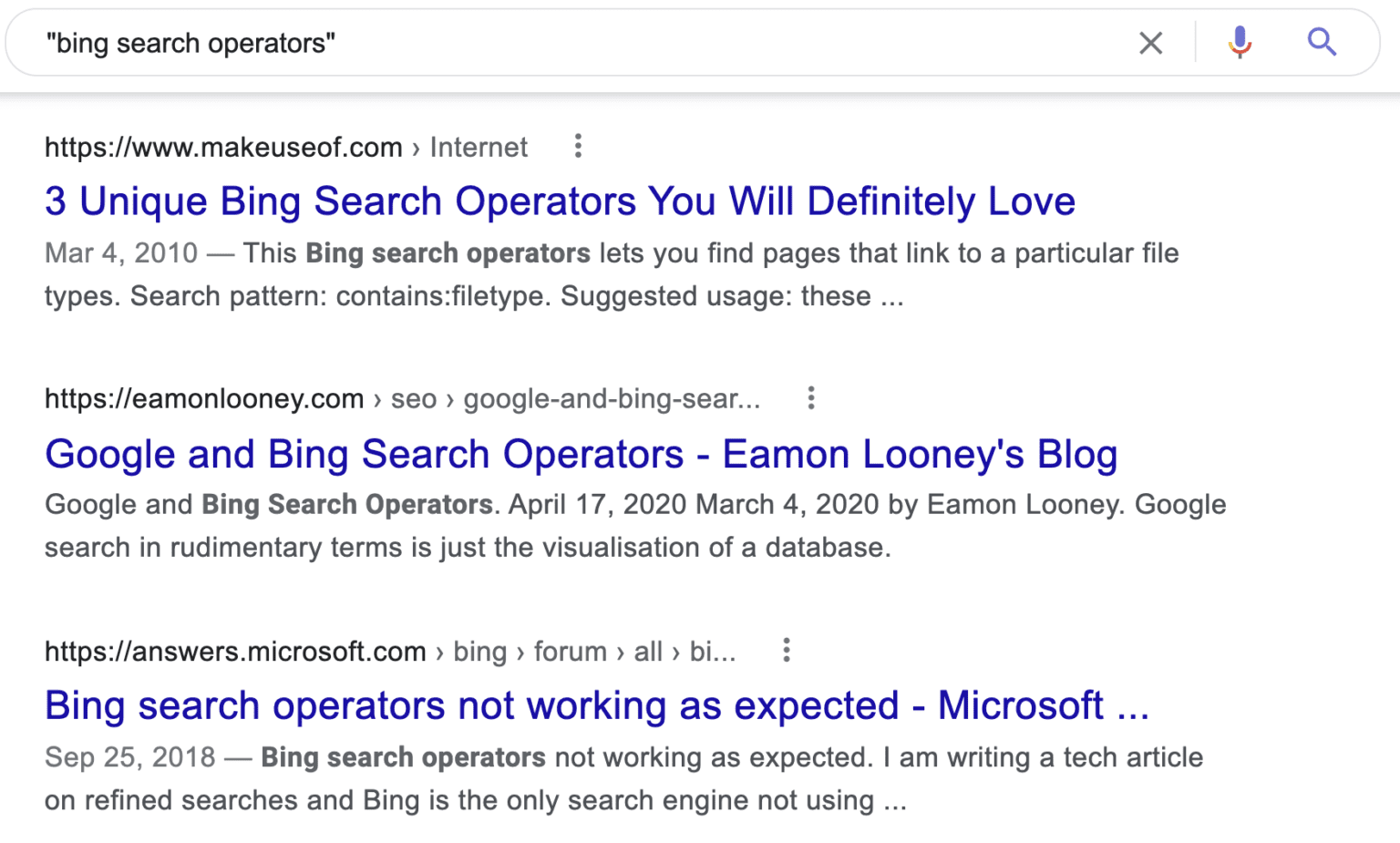 How to Use Bing Search Operators for SEO - Granwehr